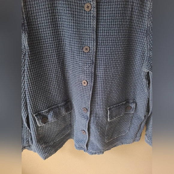 J. Jill Pure Jill Indigo Field Jacket, Size Large - Picture 3 of 5